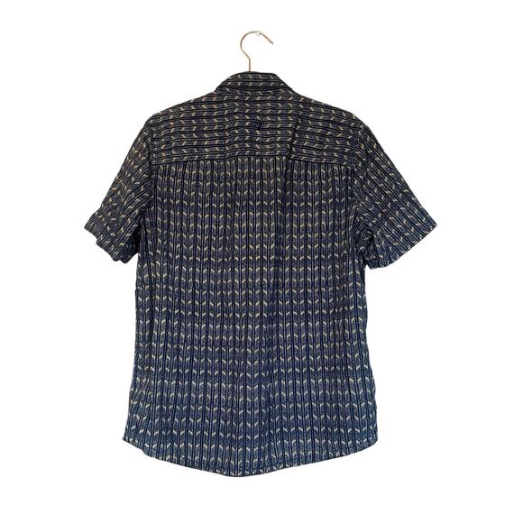 Fat Face blue short sleeved button down shirt size large - Picture 5 of 6